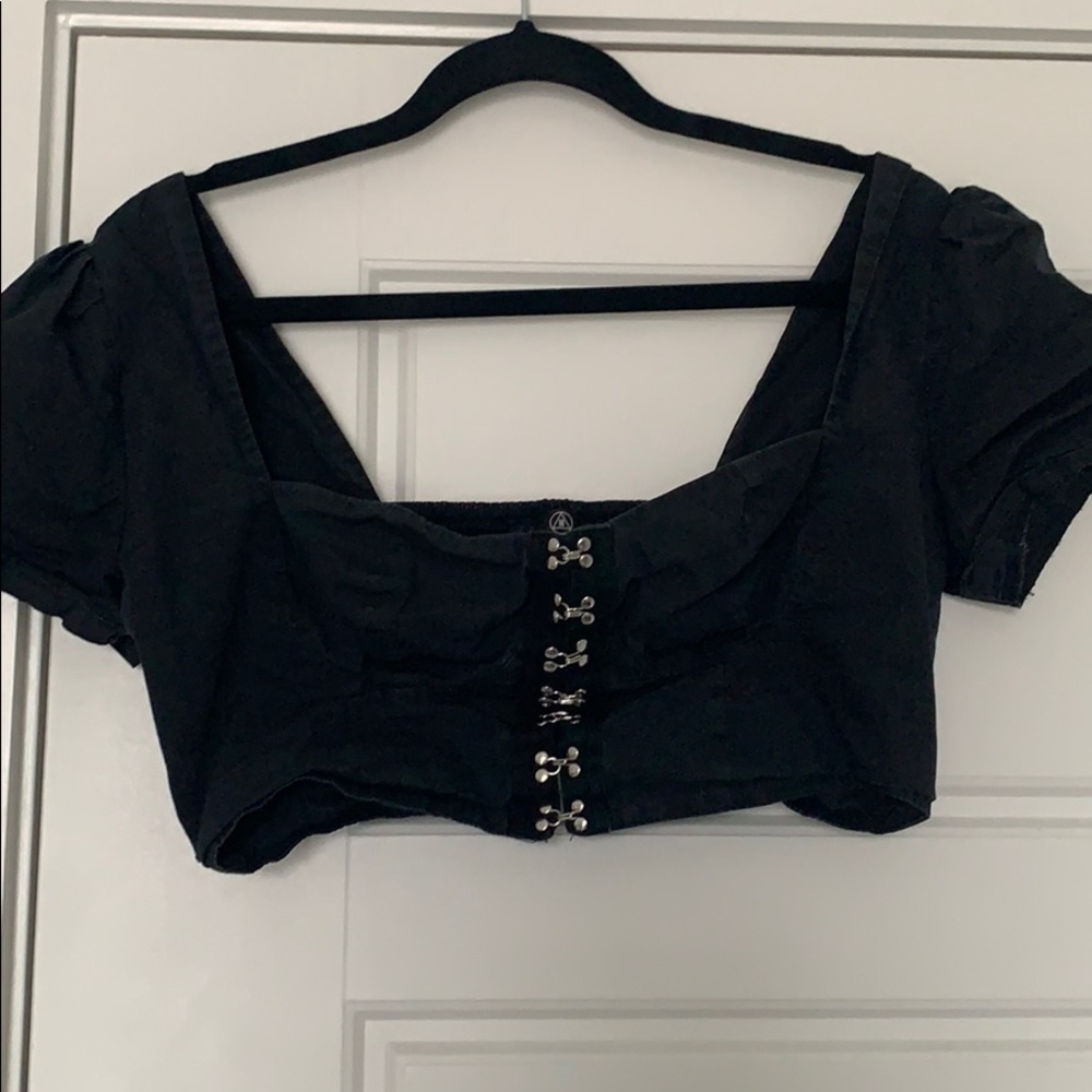 Black Misguided Crop Top
